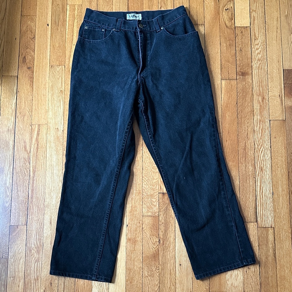 Vintage Black Straight Leg Jeans - LL Bean